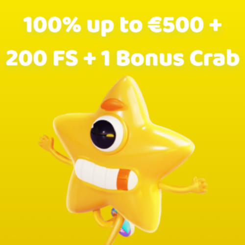 7Signs Casino offers 100% match up bonus up to €500 + 200 FS + 1 bonus Crab!
