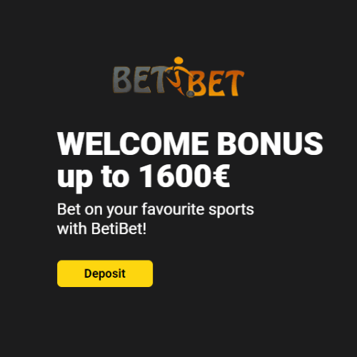 BetiBet Casino offers up to €1600 first deposit bonus!