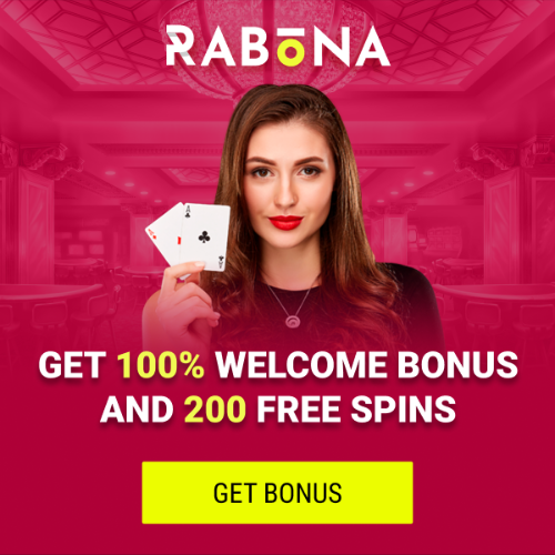 Rabona Casino offers 100% deposit bonus.