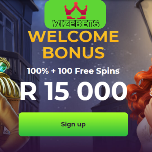 Wizebet Casino offers 100% match up bonus up to R15 000 + 100 FS!