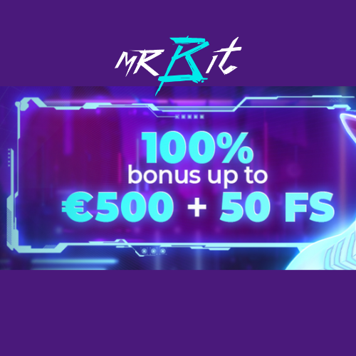 MrBit Casino offers 100% match up bonus up to €500 + 50FS!
