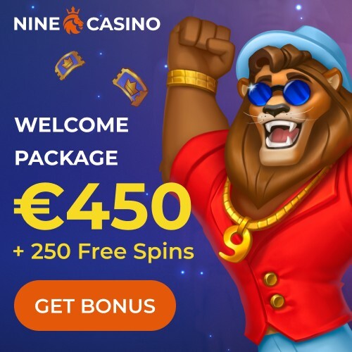 Nine Casino offers up to €450 + 250 FS over 3 deposit bonuses!
