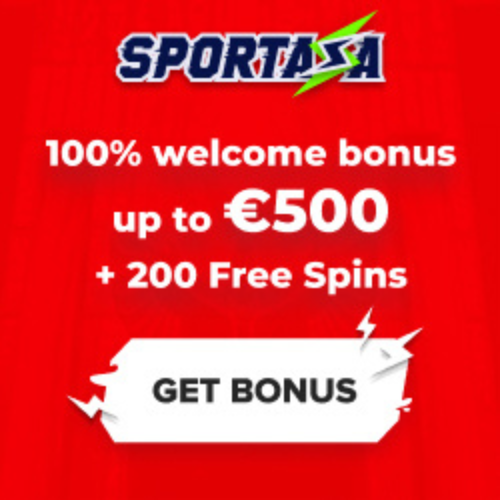 Sportaza Casino offers 100% match up bonus up to €500 + 200 FS!