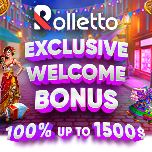 Rolletto Casino offers an exclusive 100% first deposit bonus up to $1500